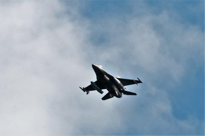 Hellenic Navy F-16 during ADEX with SNMG2 Units