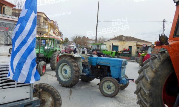 Με τρακτέρ και αγροτικά μηχανήματα στην Αγιά και την Ελασσόνα σήμερα Τρίτη οι μηλοπαραγωγοί