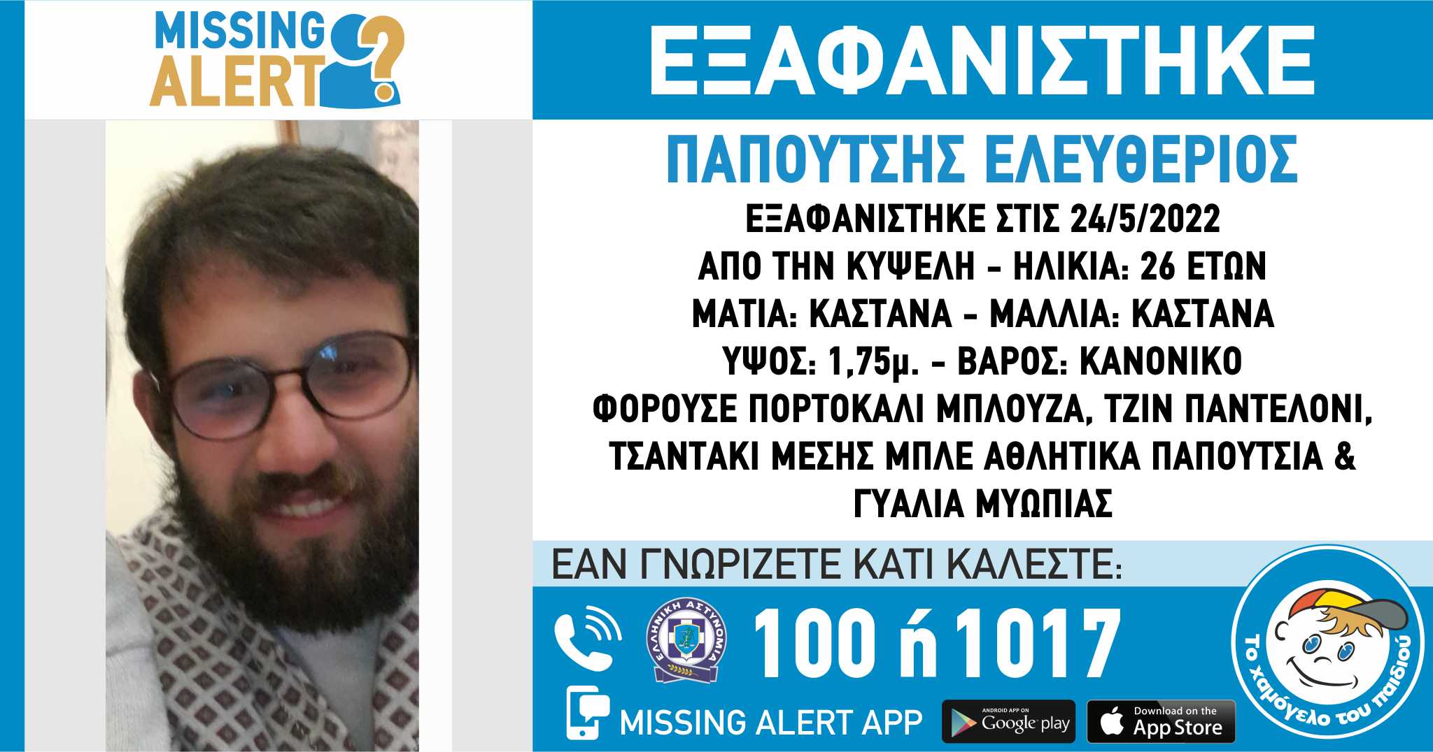 Βρέθηκε σοβαρά τραυματισμένος ο 26χρονος Καρδιτσιώτης που είχε εξαφανιστεί στην Αθήνα