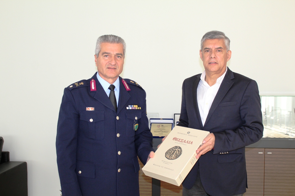 Συνάντηση του Περιφερειάρχη Θεσσαλίας με τον νέο Γενικό Περιφερειακό Αστυνομικό Διευθυντή Θεσσαλίας