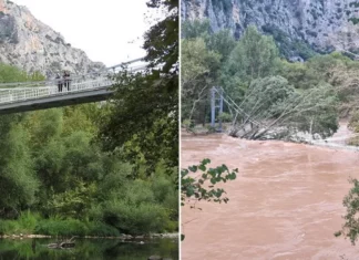 Λάρισα: Στα 18 μέτρα ύψος έφτασαν τα νερά στην Κοιλάδα των Τεμπών – “Πνίγηκε” το εκκλησάκι της Αγίας Παρασκευής