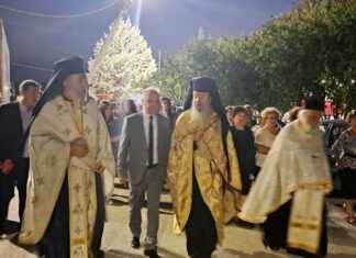 Ο Δήμαρχος Τεμπών κ. Γιώργος Μανώλης Στον Πανηγυρικό Εσπερινό μετ’ αρτοκλασίας στο Πουρνάρι για τον εορτασμό των Αγίων Κυπριανού και Ιουστίνης