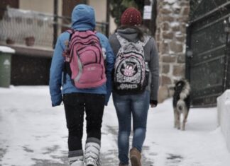 Έκλεισαν σχολεία στην ΠΕ Λάρισας λόγω χιονόπτωσης