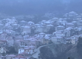 Χιονίζει γύρω από τη Λάρισα και στα ορεινά του νομού – Ξεκίνησε η κακοκαιρία