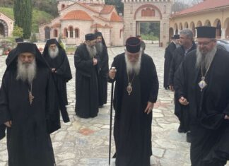 O Αρχιεπίσκοπος Ιερώνυμος στην Ιερά Μονή Κοιμήσεως της Θεοτόκου και Αγίου Δημητρίου στο Στόμιο