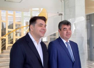 Λάρισα: Στο Πανεπιστήμιο Θεσσαλίας o Αμερικανός πρέσβης Τζορτζ Τσούνης – ΦΩΤΟ