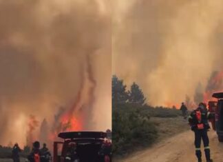 Οριοθετήθηκε η φωτιά στα Πιέρια Όρη