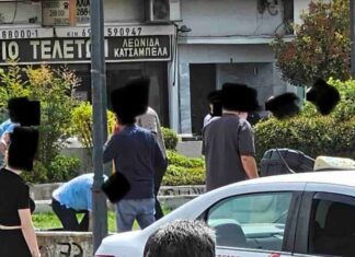 Άγριο ξύλο έξω από το Δημοτικό Ωδείο Λάρισας – Δυο άνδρες πιάστηκαν στα χέρια (ΦΩΤΟ)