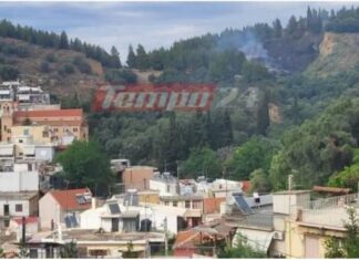 Φωτιά στην Πάτρα – Μεγάλη κινητοποίηση της Πυροσβεστικής