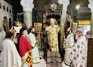 Λάρισα: Με κατάνυξη ο εορτασμός των Αγίων Κωνσταντίνου και Ελένης (ΦΩΤΟ)