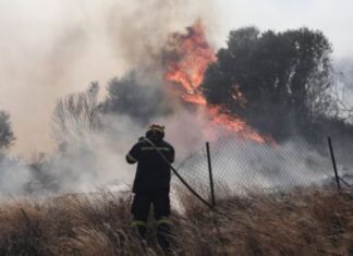 Δύο φωτιές γύρω από την Λάρισα – Εκτροπή κυκλοφορίας από την αστυνομία