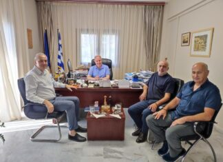 Συνάντηση του προέδρου της ΑΕΝΟΛ Νίκου Γάτσα με τον δήμαρχο Τεμπών Γιώργο Μανώλη