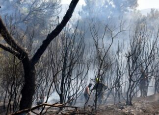 Πάτρα: Χωρίς ενεργό μέτωπο η φωτιά στο Γηροκομειό – Όλη νύχτα θα επιχειρεί η Πυροσβεστική