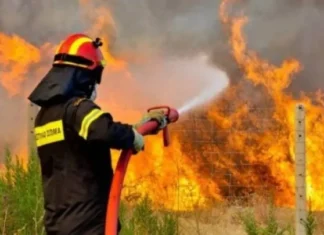 Λάρισα: Συναγερμός για φωτιά κοντά στην ΔΕΥΑΛ