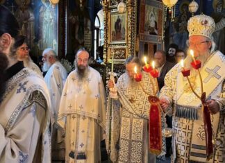 Στο Άγιο Όρος o Μητροπολίτης Λαρίσης και Τυρνάβου Ιερώνυμος για την αγρυπνία της Κοιμήσεως της Θεοτόκου