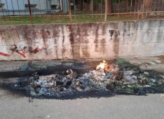 Έλιωσαν κάδοι στα Φάρσαλα – Φωτιά έκαιγε μέχρι το πρωί (ΦΩΤΟ)
