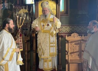 Στον Άγιο Θωμά Λαρίσης λειτούργησε ο Ιερώνυμος, ένας χρόνο μετά τις καταστρεπτικές πλημμύρες (ΦΩΤΟ)