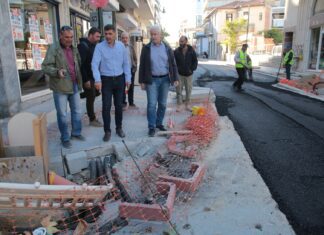 Λάρισα: Συνεχίζονται τα έργα στο β’ τμήμα της οδού Μανωλάκη
