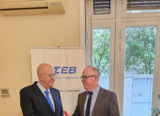 Συνάντηση Χρήστου Γιακουβή με τον Προέδρο του ΣΕΒ Σπύρο Θεοδωρόπουλο
