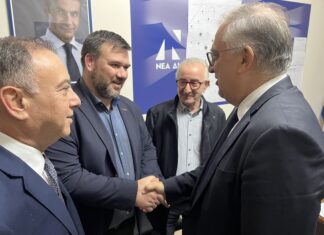 Συνάντηση του υποψήφιου προέδρου του Επιμελητηρίου Λάρισας κ. Δημήτρη Παπαλέξηκαι επικεφαλής της ΕΠΑΝΕΚΚΙΝΗΣΗΣ με τον Υπουργό Ανάπτυξης κ. Τάκη Θεοδωρικάκο