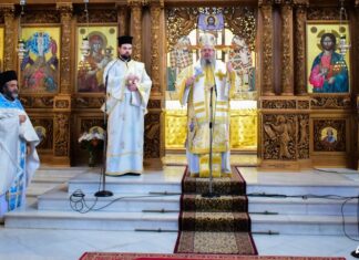 Το τριετές μνημόσυνο του Μητροπολίτη Γόρτυνος και Μεγαλουπόλεως Κυρού Ιερεμία τέλεσε ο Ιερώνυμος Λαρίσης