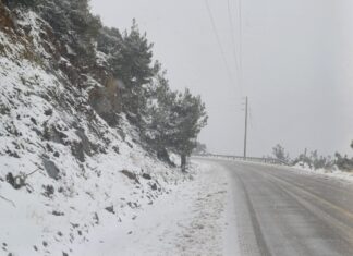Κατέβηκε χαμηλά το χιόνι στον Κίσσαβο λίγο πάνω από το Συκούριο- σφοδρή χιονόπτωση (ΦΩΤΟ)