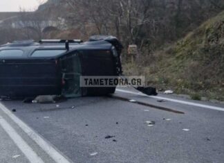 Εκτροπή αυτοκινήτου έξω από την Καλαμπάκα- Ένας τραυματίας