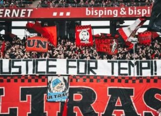 Σήκωσαν πανό οι Ultras Nurnberg για τα Τέμπη! (Φώτο)