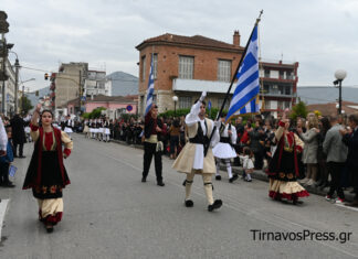 Με ιδιαίτερη λαμπρότητα και εθνική υπερηφάνεια τίμησε ο Τύρναβος την Εθνική Επέτειο της 25ης Μαρτίου