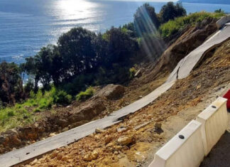 Λάρισα: Σε «ανωτέρα βία» αποδίδει την κατάρρευση του δρόμου η εταιρεία