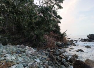 Λάρισα: Χάθηκε παραλία εκεί που γκρεμίστηκε ο παραλιακός δρόμος στον Ρακοπόταμο – ΦΩΤΟ