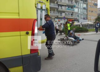 Παρασύρθηκε οδηγός δικύκλου από αυτοκίνητο στο λιμάνι του Βόλου – ΦΩΤΟ