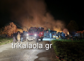 Εφιαλτική νύχτα για επιχείρηση στην ε.ο. Λάρισας – Τρικάλων – Καταστράφηκε ολοσχερώς από μεγάλη φωτιά / ΦΩΤΟ – ΒΙΝΤΕΟ