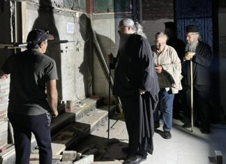 Τις εργασίες αποκατάστασης του Ιερού Προσκυνήματος Αγίας Παρασκευής Τεμπών επιθεώρησε ο Μητροπολίτης (ΦΩΤΟ)