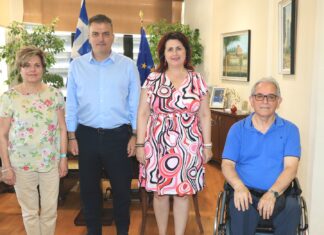 Εθιμοτυπική συνάντηση του Δημάρχου Λαρισαίων με τη διοίκηση του Κέντρου Κοινωνικής Πρόνοιας Περιφέρειας Θεσσαλίας