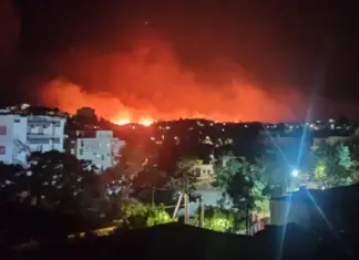 Φωτιά στη Χίο: Ανεξέλεγκτα τα μέτωπα – Σε απόσταση αναπνοής από τα σπίτια οι φλόγες, έχουν καεί αποθήκες