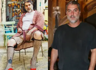 Βασίλης Μπισμπίκης: Η αντισυμβατική φωτογράφιση με κόκκινες γόβες και διχτυωτές κάλτσες