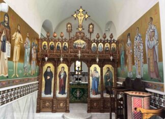 Αυτό είναι το εκκλησάκι του Αγίου Παϊσίου στα Τρίκαλα. Πανηγυρίζει αύριο και το Σάββατο
