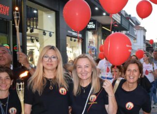 Η Χριστίνα Κοντογιάννη στην Λαμπαδηδρομία Εθελοντών Αιμοδοτών