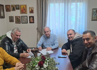 Yπογράφηκε η σύμβαση για την αποκατάσταση του δρόμου στην Καλλιπεύκη