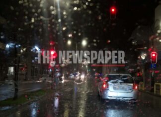 Άνοιξαν οι ουρανοί στον Βόλο – Σφοδρή βροχόπτωση τη νύχτα (βίντεο)