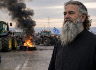 Λάρισα: Αυτός είναι ο παπάς που βρίσκεται στο μπλόκο της Νίκαιας για συμπαράσταση μέρα νύχτα