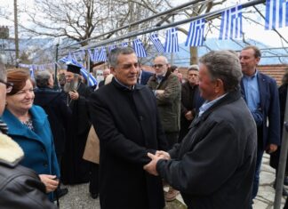 Στη Χρυσομηλιά Τρικάλων για την επέτειο της 25ης Μαρτίου o Δημήτρης Κουρέτας – ΦΩΤΟ