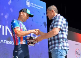 Στη μεγάλη γιορτή του τερματισμού του «ΔΕΗ Tour of Hellas» στη Λάρισα ο Περιφερειάρχης Θεσσαλίας, Δημήτρης Κουρέτας