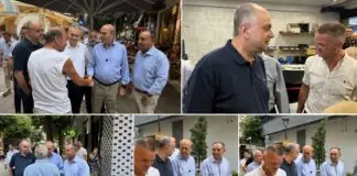 Περίπατος του Κωστή Χατζηδάκη στο κέντρο της Λάρισας και συνομιλίες με κόσμο – ΦΩΤΟ