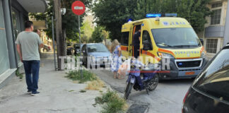 Γυναίκα έχασε τον έλεγχο του δικύκλου – Αιμόφυρτη στο οδόστρωμα, στο σημείο το ΕΚΑΒ (φωτογραφίες)