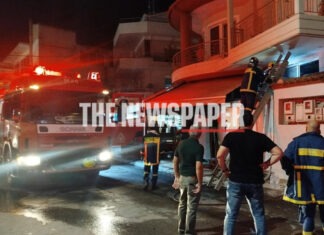 Στάχτη μανάβικο στη Θεσσαλία – Κάηκαν εμπορεύματα, υπολογιστές και έγγραφα