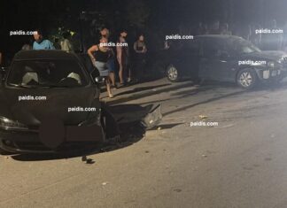Σφοδρή σύγκρουση αυτοκινήτων έξω από την Λάρισα – ΦΩΤΟ