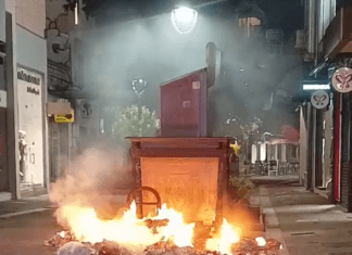 Λάρισα: Έβαλαν φωτιά σε κάδους απορριμμάτων – Σε μήνυση προχωρά η Διεύθυνση Καθαριότητας και Ανακύκλωσης (φωτο)