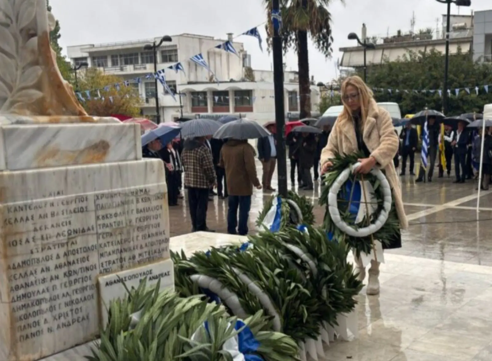 Στα Φάρσαλα η Χριστίνα Κοντογιάννη τιμώντας την επέτειο του ΟΧΙ 1940